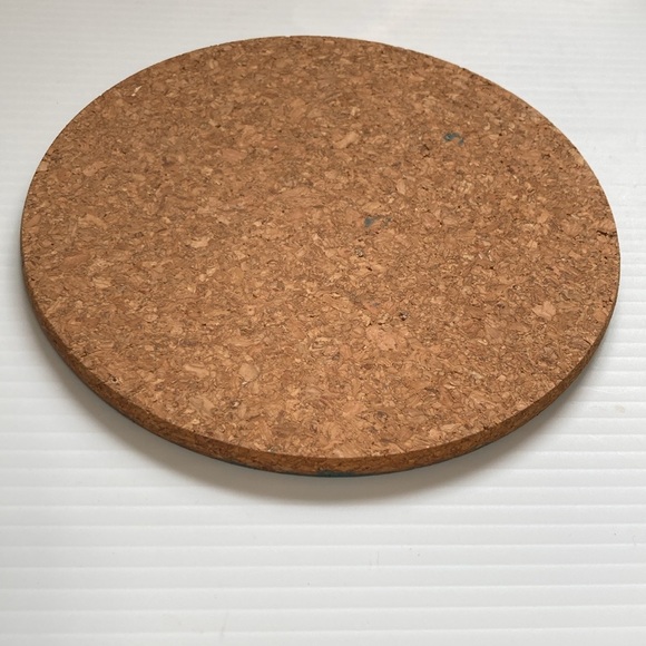 Cork Trivet Boho Bohemian Chic Hand Painted Round 7.5 inch Diameter - Picture 6 of 7